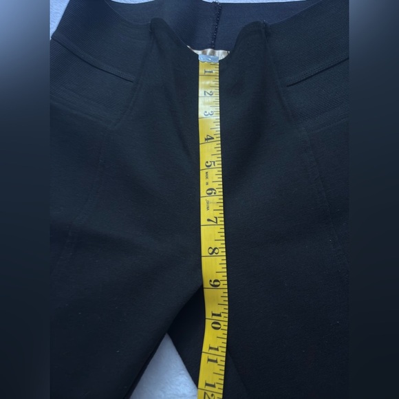 Black High Waist Career Pants Slim Fit Stretch - Picture 3 of 7